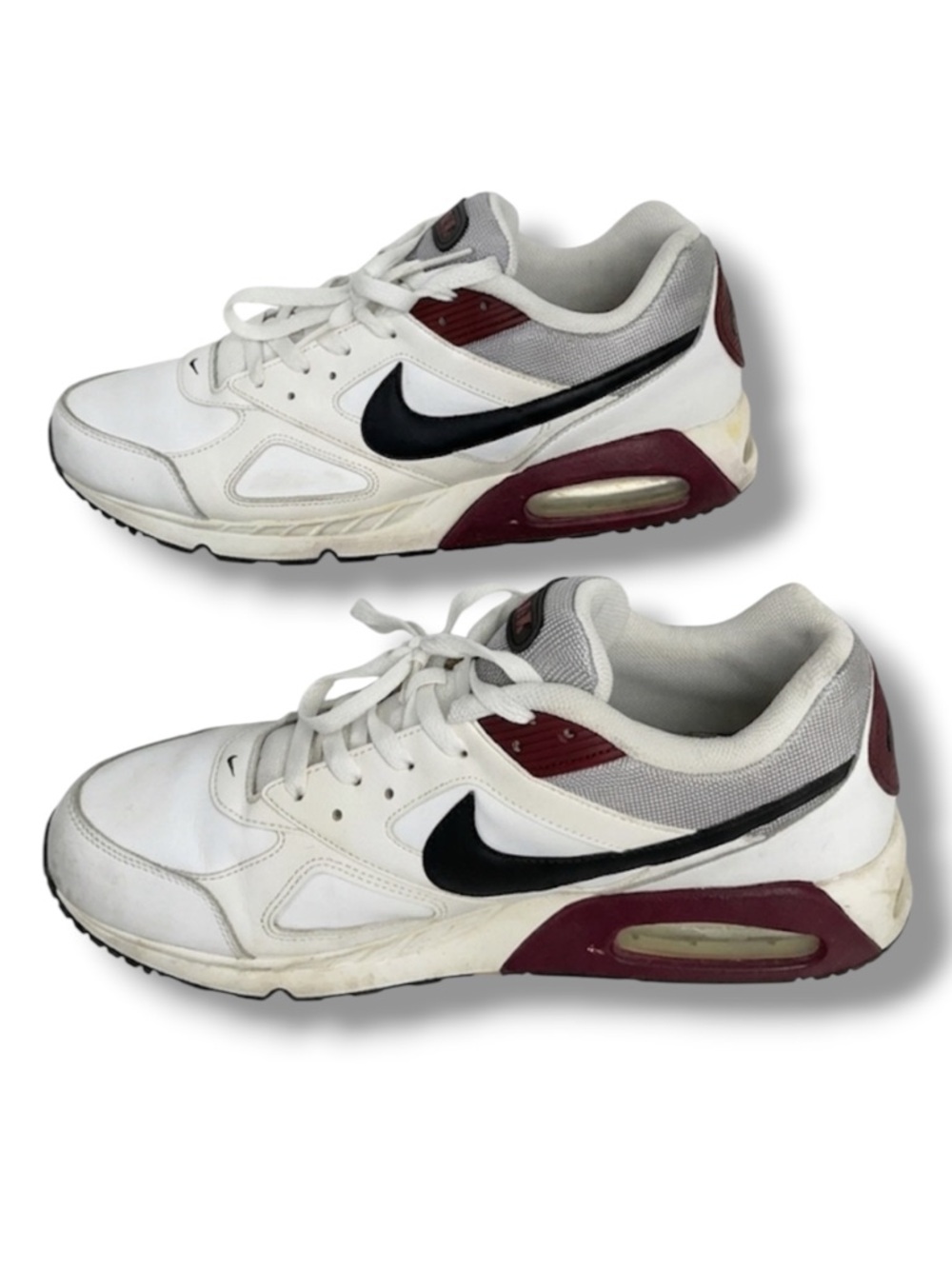 Nike Air Max Sneakers Athletic Shoe  Low Top White Burgundy Black Men’s US 12
